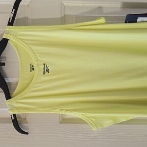 REEBOK SIGNATURE BRAND WOMEN'S LIME HEATHER ATHLETIC TANK TOP SIZE LARGE